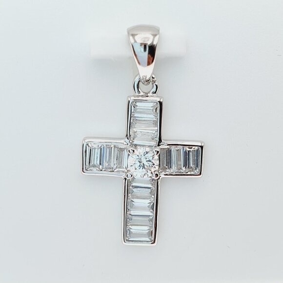 925 Sterling Silver Cubic Zircon Pendant for Women/Girls, US925P1112 - Picture 5 of 8